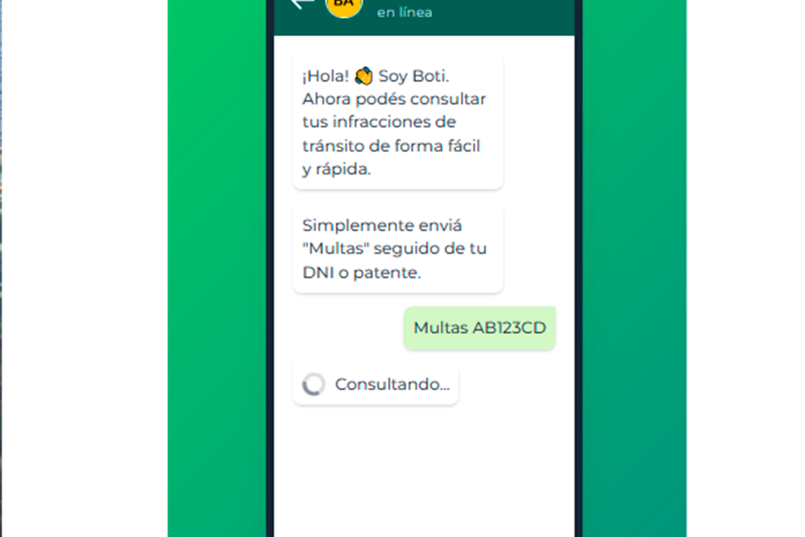 Cómo chequear y pagar tus multas de tránsito en CABA por WhatsApp con Boti